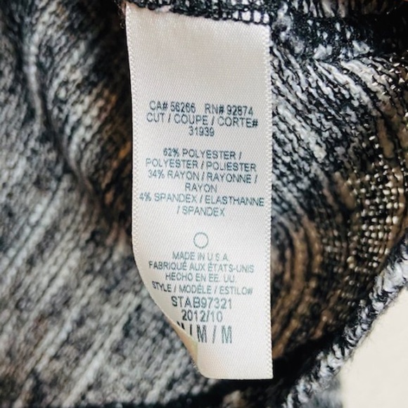 SPLENDID Black White Knit Scoop Neck Sweater Sz M - Picture 5 of 5